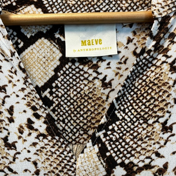 Maeve by Anthropologie Juno Snake Print Dress Medium - Picture 6 of 14